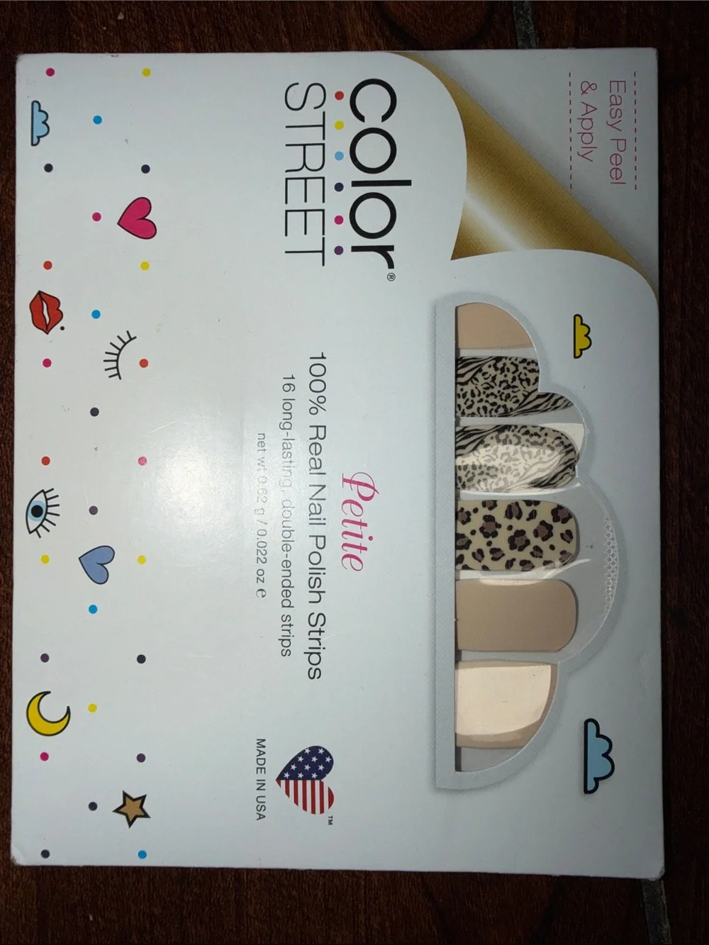 Color Street Nail Strips Trio — Pink Glitter, Silver Snakeskin, Beige Leopard
